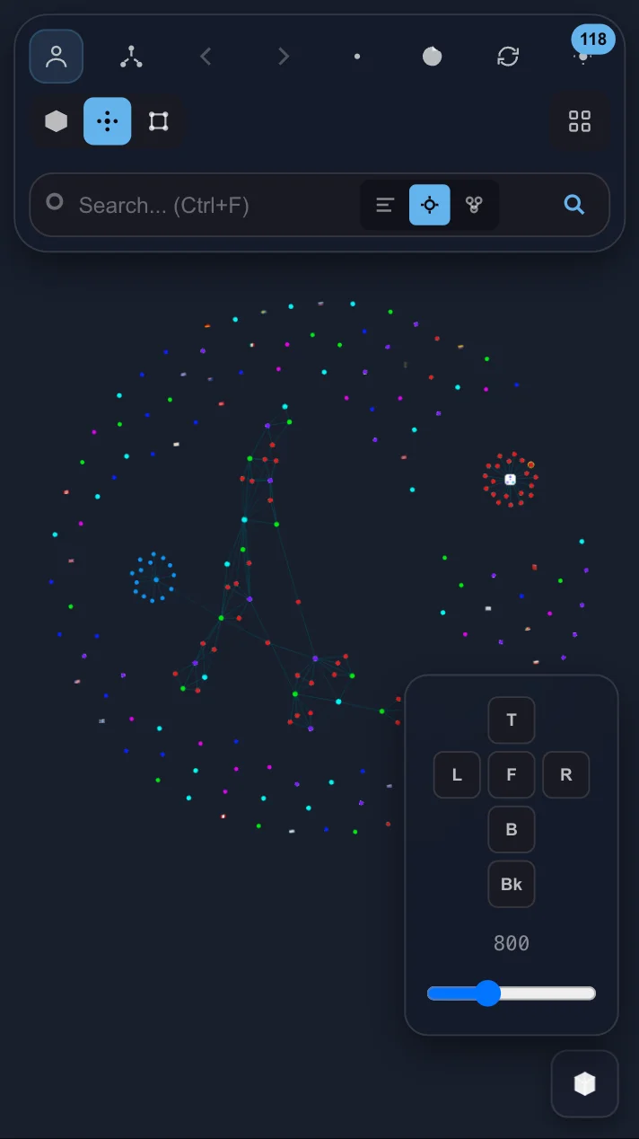 Projection controls panel