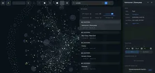 IVGraph location-based semantic search showing geographic Notion data for Vancouver, China, and Poland