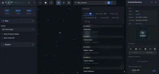 IVGraph AI-powered smart search with categorized results showing Notion People, Tasks, and Knowledge Base nodes